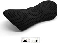 LENOTEX Lumbar Support Pillow - Premium Memory Foam Back Support Cushion for Car Seat, Office Chair, Recliner and Bed (Mesh cloth, Black)