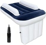 Inflatable Airplane Bed for Toddler,Portable Toddlers Airplane Blow Up Bed for Travel,Baby Airplane Mattress with Hand Pump,Toddler Travel Bed Fits Most Seats for Plane Car,Mom Travel Essentials,Blue