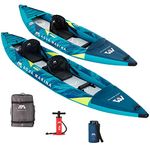 Aqua Marina Steam-412 Professional Kayak Package for 2 Person, 412 cm Length, Blue, 2022