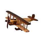 Mersuii Vintage Wooden Planes Model, Retro Aircraft Glider Biplane Wooden Airplane Pendant Model Airplane Kids Toy for Home Cafe Office