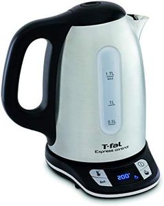 Tefal Wireless Kettle Stainless Steel 1.7L 2400W 7 Temperature Adjustable from 60° to 100° Digital Screen Keep Warm 60min Express Control KI240D10