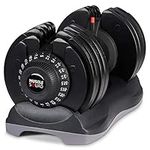 MuscleSquad 32.5kg Adjustable Dumbbells - 12 in 1 Weights Select - 5kg to 32.5kg (Single Dumbbell)