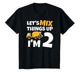 Youth Cement Mixer Truck Construction 2 Year Old 2nd Birthday T-Shirt