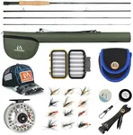 M MAXIMUMCATCH Maxcatch Extreme Fly Fishing Combo Kit 3/5/6/8 Weight, Starter Fly Rod and Reel Outfit, with a Protective Travel Case (5wt 9‘0“ 4pc Rod,5/6 Reel)