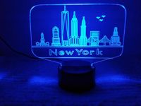 HPBN8 Ltd Creative 3D New York Night Light USB Powered Touch Switch Decor Table Desk Lamps 7 Color Changing Lights LED Table Lamp Xmas Home Love Brithday Children Kids Decor Gift