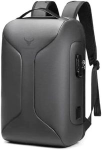REDHORNS Waterproof 15.6-Inch Laptop Backpack for Men and Women with USB Charging Port, Unisex Anti-Theft Travel Laptop Bag, Password Number TSA Lock (Grey)