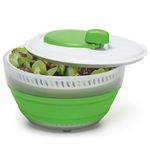 Progressive CSS-2 Green Collapsible Salad Spinner - 3 Quart Capacity