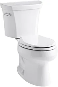 Kohler KOH3998-0 1.28 GPF Two-Piece Elongated Toilet with 12" Rough In from the Wellworth Collection White