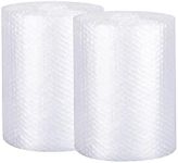 Bubble Cushioning Wrap Rolls 2-Pack, 12 Inch x 72 Feet 3/16" Air Bubble, Bubble Moving Wrap for Packing, Moving Supplies, Small business (WHITE)