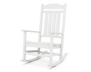 Polywood Rocking Chair, White, 33.75in. x 26.25in. x 42.5in