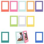 Bgfuni Magnetic Photo Frame, Polaroid Magnet Picture Frame, 10 Colors Picture Frame for Polaroid/Instax Photos, Plastic Refrigerator Magnets for Fridge, 3 Inch Mini Frame (10 PCS)