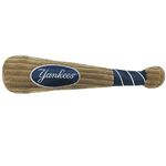 MLB New York Yankees Baseball Bat Toy for Dogs & Cats. Soft Corduroy Plush with Inner Squeaker