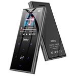 32GB Mp3 Player Bluetooth 5.0, Oilsky Portable Digital Lossless Music Player with FM Radio, Built-in Speaker, Touch Button, Voice Recorder, Lightweight for sports, Up to 128GB, Headphone Included