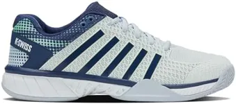 K-Swiss Men’s Express Light Pickleball Shoes – Lightweight Breathable Court Shoe, Stable Support, Durable Toe Protection, Bit of Blue/Oceana/Patina Green, 8 M