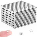 FINDMAG 50 Pcs 3 mm x 2 mm Mini Neodymium Magnets, Small Fridge Magnets, Craft Magnets, Whiteboard Magnets, Cylinder Magnets for Whiteboard, Magnets for Crafts, Photos, Tools, Arts, Hobbies, DIY