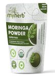 MYHERB Organic Moringa Powder | 227 gm/0.5 Lbs | Ayurvedic Support For Holistic Wellness | Herbal Supplement | Rich In Antioxidants |Good For Digestion, Energy, Immunity, Weight Loss For Men And Women