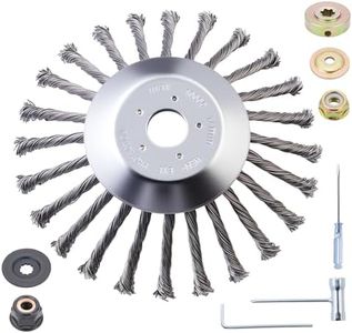TSzmyt 2026 Upgraded 10 Inch Indestructible Steel Wire Trimmer Replacement Head – Heavy-Duty Weed Eater Head with Universal Adapter Kits, Grass Weed Rust Removal | Fits Most Straight-Shaft Trimmers