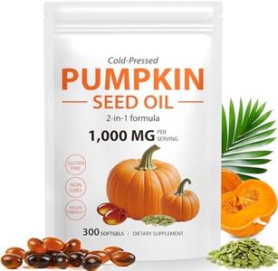 Pumpkin Seed Oil Capsules, 300PCS Pumpkin Seed Oil for Hair Growth & Prostate Health, Hormone Balance, Cold Pressed, Supports Urinary, 2-in-1 Formula Skin Care (1 PC)