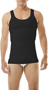 Underworks Mens Compression Body Shirt Girdle Gynecomastia Shirt X-large Black