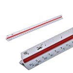 Mr. Pen - Architectural Scale Ruler, 30cm Aluminium Architect Scale, Triangular Scale, Scale Ruler for Blueprint, Triangle Ruler, Drafting Ruler, Architect Ruler, Metal Scale Ruler, Architecture Ruler