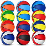 Wettarn 12 PCS Mini Basketballs for Kids Size 3 Basketballs Bulk with Pump 7 Inch Colorful Waterproof Rubber Basketball for Mini Hoop Indoor Outdoor Practice Game Waterproof(Multicolors)