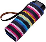 Jb Mini Flat Ladies Umbrella Rainbow Stripe,99 centimeters