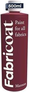 Fabric Paint for Furniture - Restore or Change the Color of Couches, Chairs, Upholstery, Soft Furnishings, Car Interiors, Clothing, & Footwear (17oz / 500ml, Maroon)