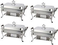 4 Pack Royal Rectangular Crown Chafing Dish Sets Food Warmers 8-Quart 20 Rebate