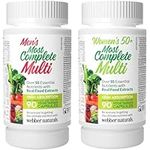 Webber Naturals Most Complete Multi For Men, 90 Capsules, One-Per-Day, Over 55 Vitamins & Most Complete Multi For Women 50+, 90 Capsules, One-Per-Day, Over 55 Vitamins, Minerals, and Whole Food Fruit