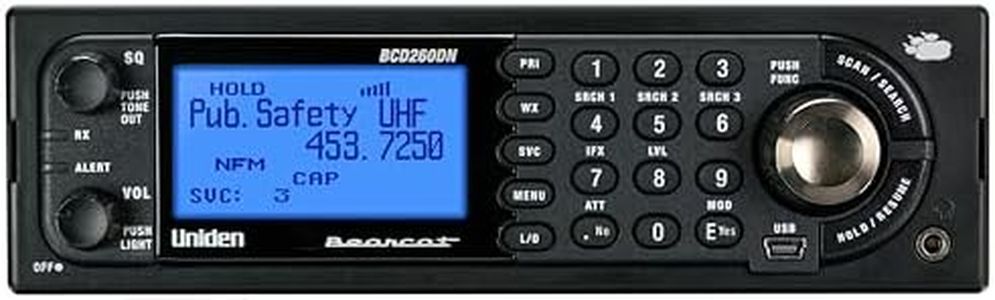 Uniden Bearcat BCD260DN Base/Mobile Digital Scanner, Performance Features, Band Scope Rapid System/Channel Number Tagging, Narrowband Reception, Search Features to Detect Signals Faster Than Ever