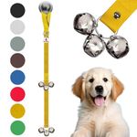 Caldwell's Pet Supply Co. Potty Bells Housetraining Dog Doorbells for Dog Training and Housebreaking Your Doggy. 1.4 Inch Dog Bell with Doggie Doorbell and Potty Training for Puppies (Yellow)