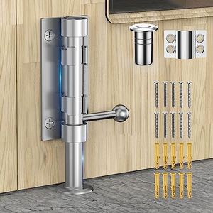 Slide Bolt Gate Latch Hardware, Barrel Bolt Latch, 6.3 Inch Heavy Duty Solid 304 Stainless Steel Silver Finish for Wooden Fence/Shed Door/Yard Door/Barn Door/Interior and Outdoor Latch (Silver)