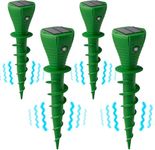 Mole Repellent 4 Pack, Repellent Ultrasonic Mole Outdoor, Waterproof Solar Powered Mole Deterrent, Repellents Solar Moles Repeller, Vole, Snake, Rodent Gopher for Lawn,Garden,TaIpe Scatter,Anti Moles