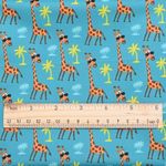 Polyurethane Laminate (PU) Pre-Cut Fabric by The Meter. Waterproof and Breathable. Perfect for Cloth Diapers and Similar Projects. 1 Meter, Cool Giraffe