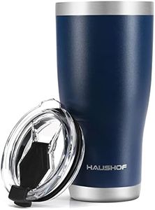 HAUSHOF 20 oz Tumbler, Stainless Steel Vacuum Insulated Coffee Tumbler Water Cup, Double Wall Travel Mug with Lid, Perfect for Hot and Cold Drinks