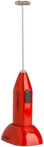 Aerolatte Milk Frother with Counter Stand, The Original Steam-Free Frother, Red