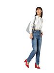 Only Women's Fit & Flared Blue Jeans_32