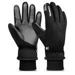 Cevapro Winter Gloves -30ââ€žâ€° Waterproof Thermal Gloves Men Women, Deerskin Suede 3M Insulated Gloves for Driving Running Hiking Skiing in Cold Weather