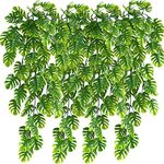 Artificial Hanging Vines 4 Pack, LOVENIMEN Fake Monstera Leafs Vine Ivy Jungle Leaf Plants Tropical Palm Leaves Rattan for Houseplants Indoor Home Kitchen Garden Outdoor Wall Wedding Decoration