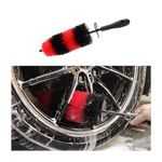 Augeny Master Wheel Brush, Soft Bristle No Scratches Car Detailing Brush, Easy Reach Long Wheel and Rim Cleaning Brush, Multipurpose Tool for Wheels, Rims, Exhaust Tips, Motorcycles (Large)