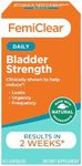 FemiClear Bladder Strength Supplement | Bladder Control, Incontinence and Urinary Tract Infection Support | 60 Capsules, 30 Day Supply | Made with All-Natural Ingredients | Manufactured in USA