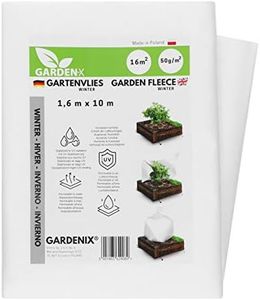 GARDENIX® 16 m² Vellón de protección contra Congelación para Invierno, Alta estabilización UV, Permeable al Agua, Cubierta de Invierno para Plantas (1,6m x 10m)