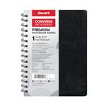 Luxor 1 Subject Spiral Premium Notebook, Single Ruled - (17.6cm x 25cm), 160 Pages, Black