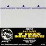 (100) 12" Record Inner Sleeves - 3-Layers of Archival Quality, Anti-Static HDPE with Rice Paper Enclosed Insert for Extra Rigidity #12IM
