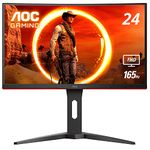 AOC C24G1A 24" Curved Frameless Gaming Monitor, FHD 1920x1080, 1500R, VA, 1ms MPRT, 165Hz (144Hz Supported), FreeSync Premium, Height Adjustable Black