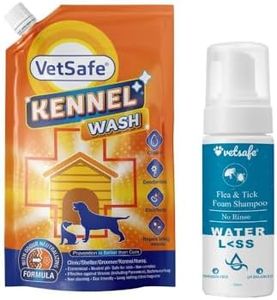 VetSafe Kennel Wash 1000 ML with Flea and Tick foam shampoo 200 ML | Kennel Cleaner | Pet Floor Cleaner | Pet Area freshener | Odour Neutralizer | Disinfectant | Super Concentrate | Orange Power