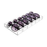 YIQXKOUY Clear Acrylic Sunglasses Rack Glasses Holder 6 Layer Sunglasses Stand Shelf Eyewear Display Storage Case Tray Jewelry Watches Organizer Box Retail Glass Jewelry Display Showcase