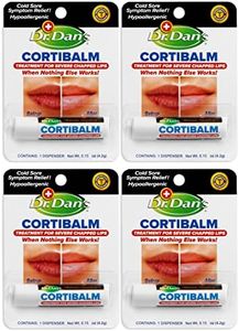 Dr. Dan's Cortibalm - 4 Pack - for Dry Cracked Lips - Healing Lip Balm for Severely Chapped Lips - Designed for Men, Women and Children