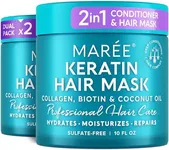 MAREE Hair Mask for Damaged Hair 2 PACK - Keratin Treatment Conditioner - Extremely Deep Conditioning Mask, Hydrating & Repairing, Keratina Mascarilla Para el Cabello