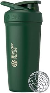 BlenderBottle Strada Shaker Cup Insulated Stainless Steel Water Bottle with Wire Whisk, 24-Ounce, Forest